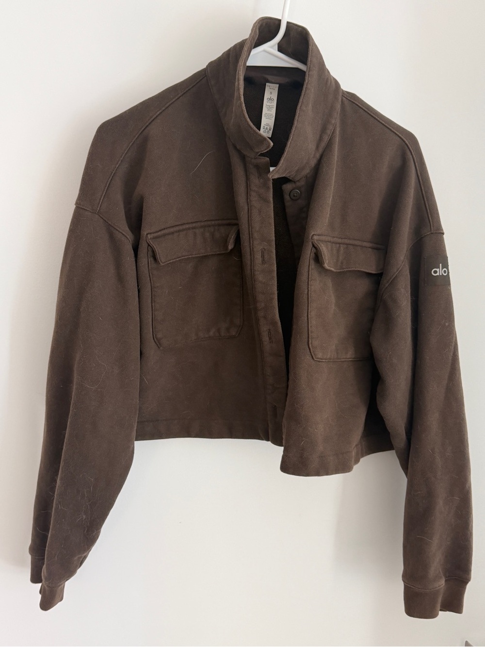 ALO Yoga Brown Cropped Utility Jacket